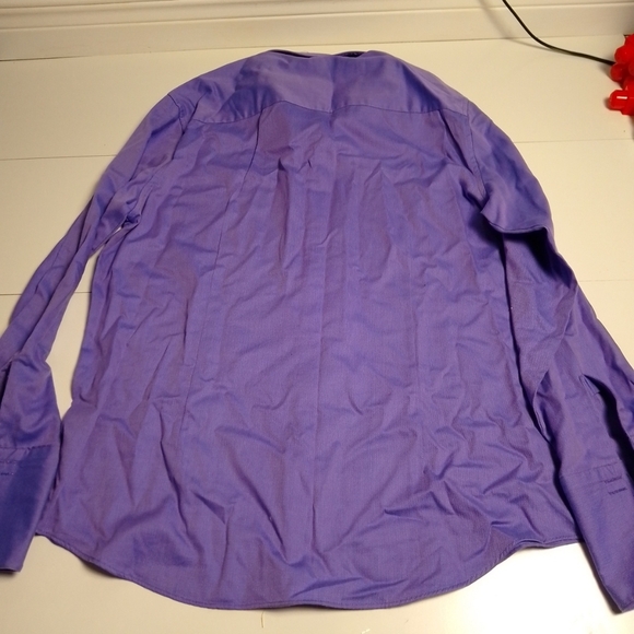Kenneth Cole Reaction Purple Slim Fit 17 100% Cotton Button Down Shirt - Picture 5 of 6